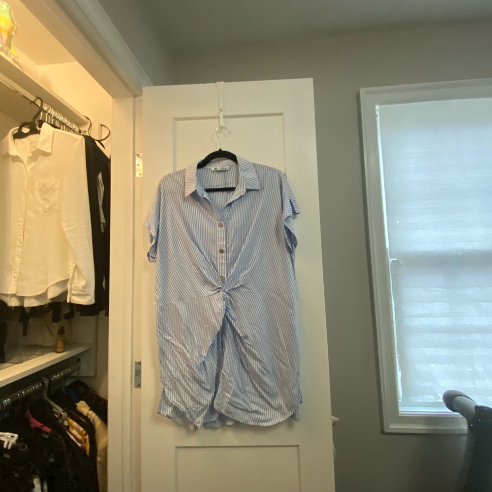 COPY - Zara blue striped dress